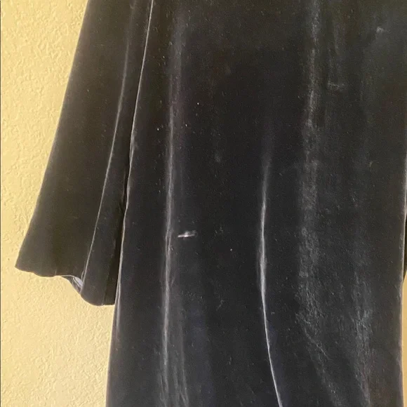 Lafayette 148 New York Blue Velvet Long Sleeve Mini Dress Size M Evening Party - Picture 5 of 10